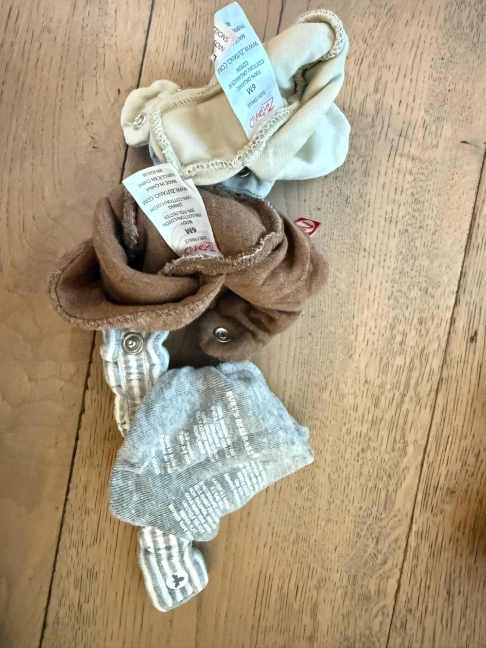Zutano & Burt’s Bees Baby Booties 3-Pair Lot 3–6M